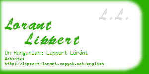 lorant lippert business card